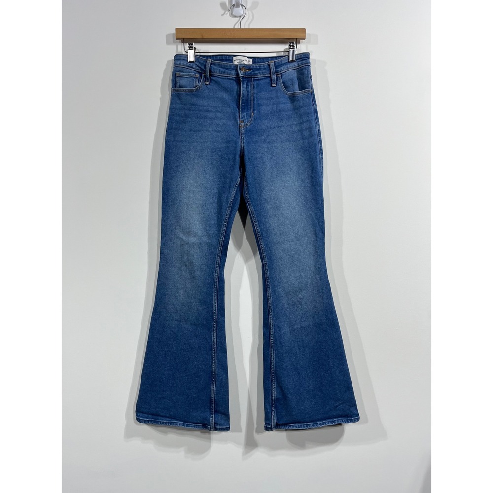 Abercrombie & Fitch Ultra High Rise Flare Jeans Womens 29 8R Festival Retro 70s
